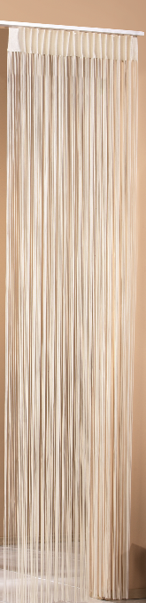 Fadenvorhang Fadengardine BxH 100x245cm natur beige Raumteiler Universalband